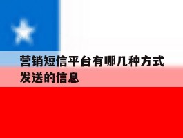 营销短信平台有哪几种方式发送的信息