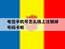 关于电信手机号怎么线上注销掉号码卡呢的信息