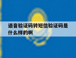 语音验证码转短信验证码是什么样的啊