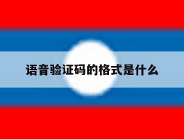 语音验证码的格式是什么