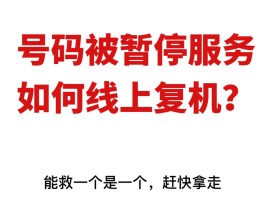 电信手机号被暂停服务什么意思啊怎么办理