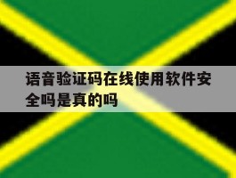 语音验证码在线使用软件安全吗是真的吗的简单介绍