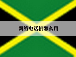 网络电话机怎么用