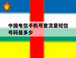 中国电信手机号查流量短信号码是多少