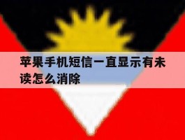 苹果手机短信一直显示有未读怎么消除