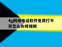 4g网络电话软件免费打不开怎么办呀视频