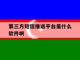第三方短信推送平台是什么软件啊
