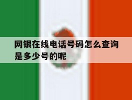 网银在线电话号码怎么查询是多少号的呢的简单介绍