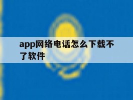 app网络电话怎么下载不了软件