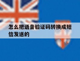 怎么把语音验证码转换成短信发送的