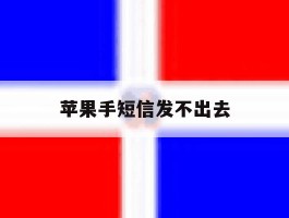 苹果手短信发不出去