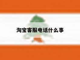淘宝客服电话什么事