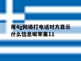 关于用4g网络打电话对方显示什么信息呢苹果11的信息