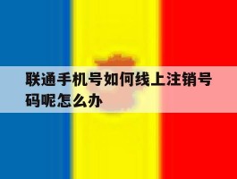 联通手机号如何线上注销号码呢怎么办