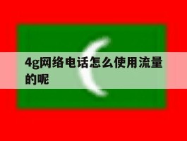 4g网络电话怎么使用流量的呢