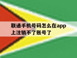 联通手机号码怎么在app上注销不了账号了
