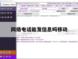 网络电话能发信息吗移动