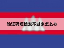 验证码短信发不过来怎么办