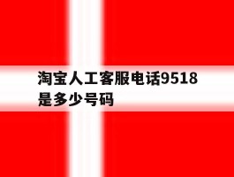 淘宝人工客服电话9518是多少号码的简单介绍