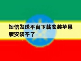 短信发送平台下载安装苹果版安装不了