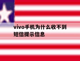 vivo手机为什么收不到短信提示信息