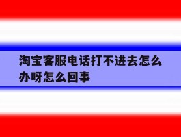 关于淘宝客服电话打不进去怎么办呀怎么回事的信息