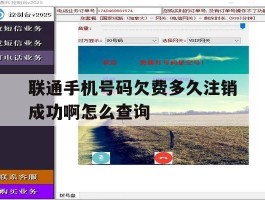 联通手机号码欠费多久注销成功啊怎么查询