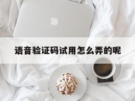 语音验证码试用怎么弄的呢