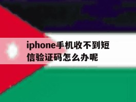 iphone手机收不到短信验证码怎么办呢