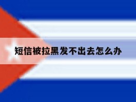 短信被拉黑发不出去怎么办