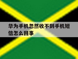 华为手机忽然收不到手机短信怎么回事