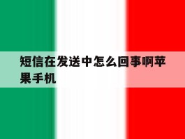 短信在发送中怎么回事啊苹果手机