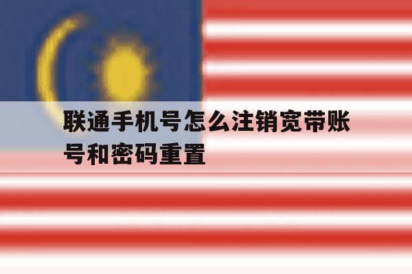 联通手机号怎么注销宽带账号和密码重置的简单介绍 联通手机号怎么注销宽带账号和密码重置的简单介绍