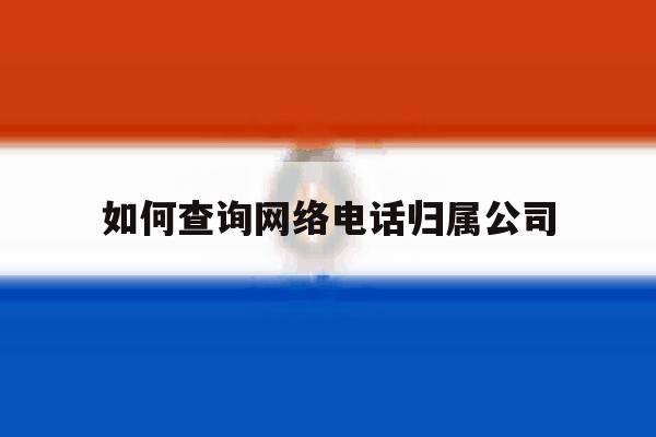 如何查询网络电话归属公司 如何查询网络电话归属公司