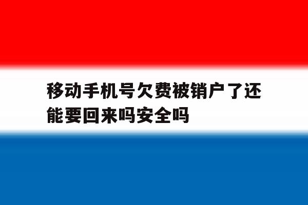 移动手机号欠费被销户了还能要回来吗安全吗的简单介绍 移动手机号欠费被销户了还能要回来吗安全吗的简单介绍