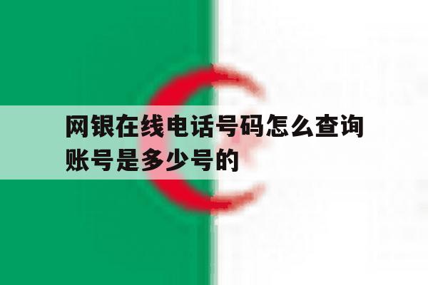 网银在线电话号码怎么查询账号是多少号的 网银在线电话号码怎么查询账号是多少号的