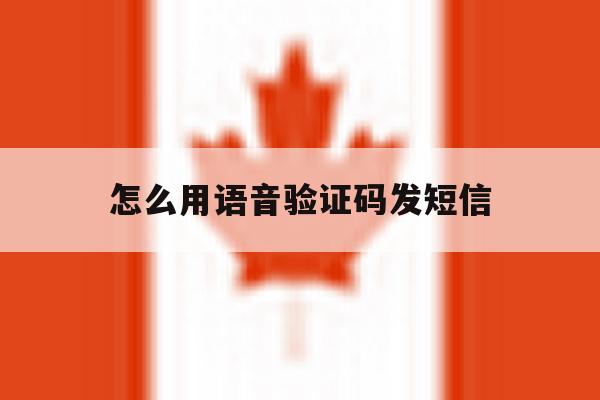 怎么用语音验证码发短信 怎么用语音验证码发短信