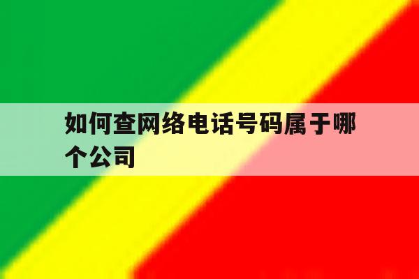 如何查网络电话号码属于哪个公司 如何查网络电话号码属于哪个公司