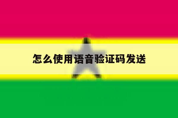怎么使用语音验证码发送 怎么使用语音验证码发送