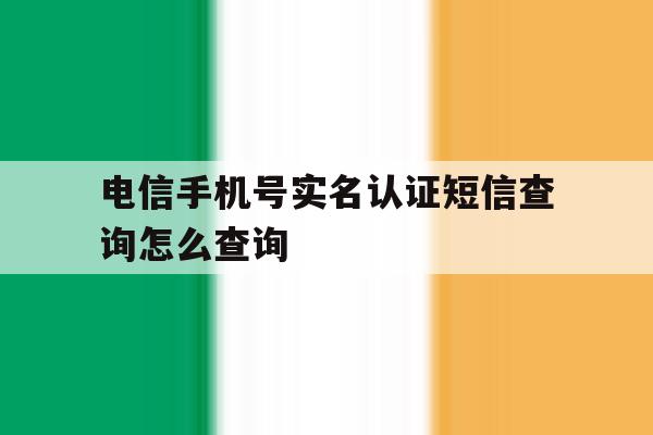 电信手机号实名认证短信查询怎么查询 电信手机号实名认证短信查询怎么查询