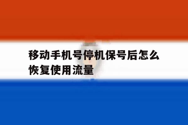 移动手机号停机保号后怎么恢复使用流量 移动手机号停机保号后怎么恢复使用流量