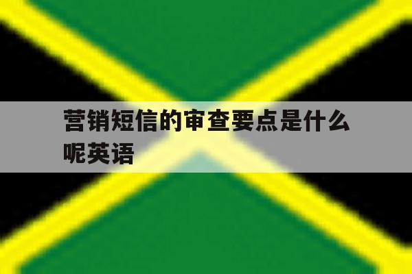 营销短信的审查要点是什么呢英语 营销短信的审查要点是什么呢英语