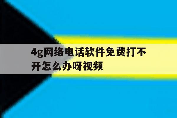 4g网络电话软件免费打不开怎么办呀视频 4g网络电话软件免费打不开怎么办呀视频