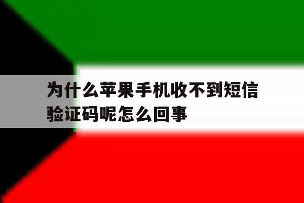 为什么苹果手机收不到短信验证码呢怎么回事 为什么苹果手机收不到短信验证码呢怎么回事