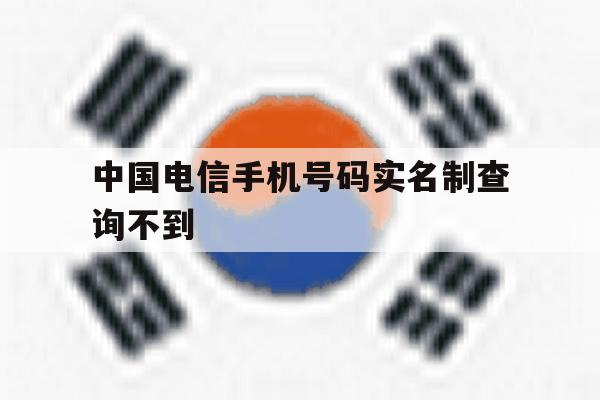 中国电信手机号码实名制查询不到 中国电信手机号码实名制查询不到