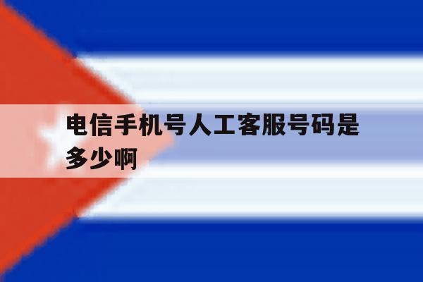 电信手机号人工客服号码是多少啊 电信手机号人工客服号码是多少啊