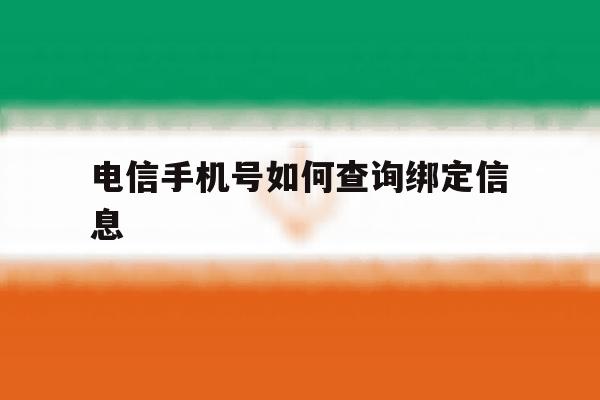 电信手机号如何查询绑定信息 电信手机号如何查询绑定信息