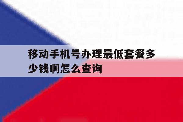 包含移动手机号办理最低套餐多少钱啊怎么查询的词条 包含移动手机号办理最低套餐多少钱啊怎么查询的词条