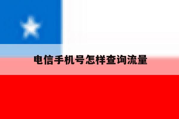 电信手机号怎样查询流量 电信手机号怎样查询流量