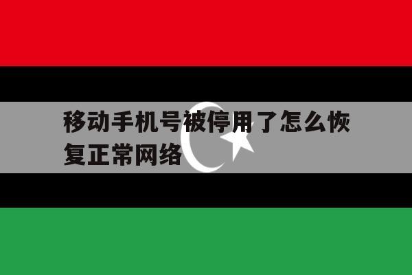 移动手机号被停用了怎么恢复正常网络 移动手机号被停用了怎么恢复正常网络